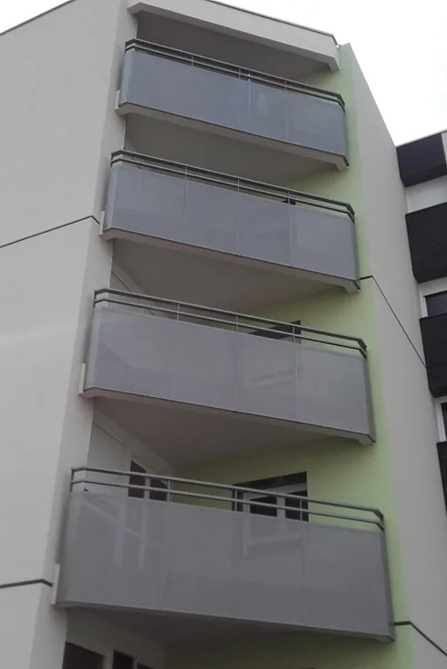Balcony railings with translucent panels